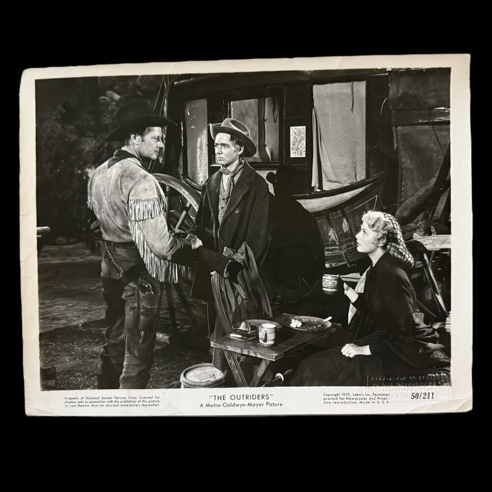 Vintage The Outriders 1950 B&W Production Photo Original Stamped NSS Corp